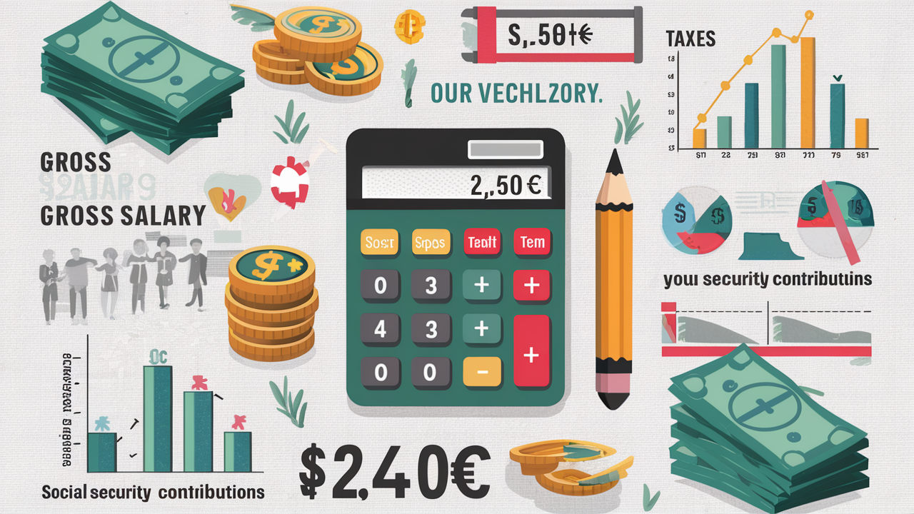 ​Comment calculer le salaire net à partir d&rsquo;un brut mensuel de 2 450 € ?​