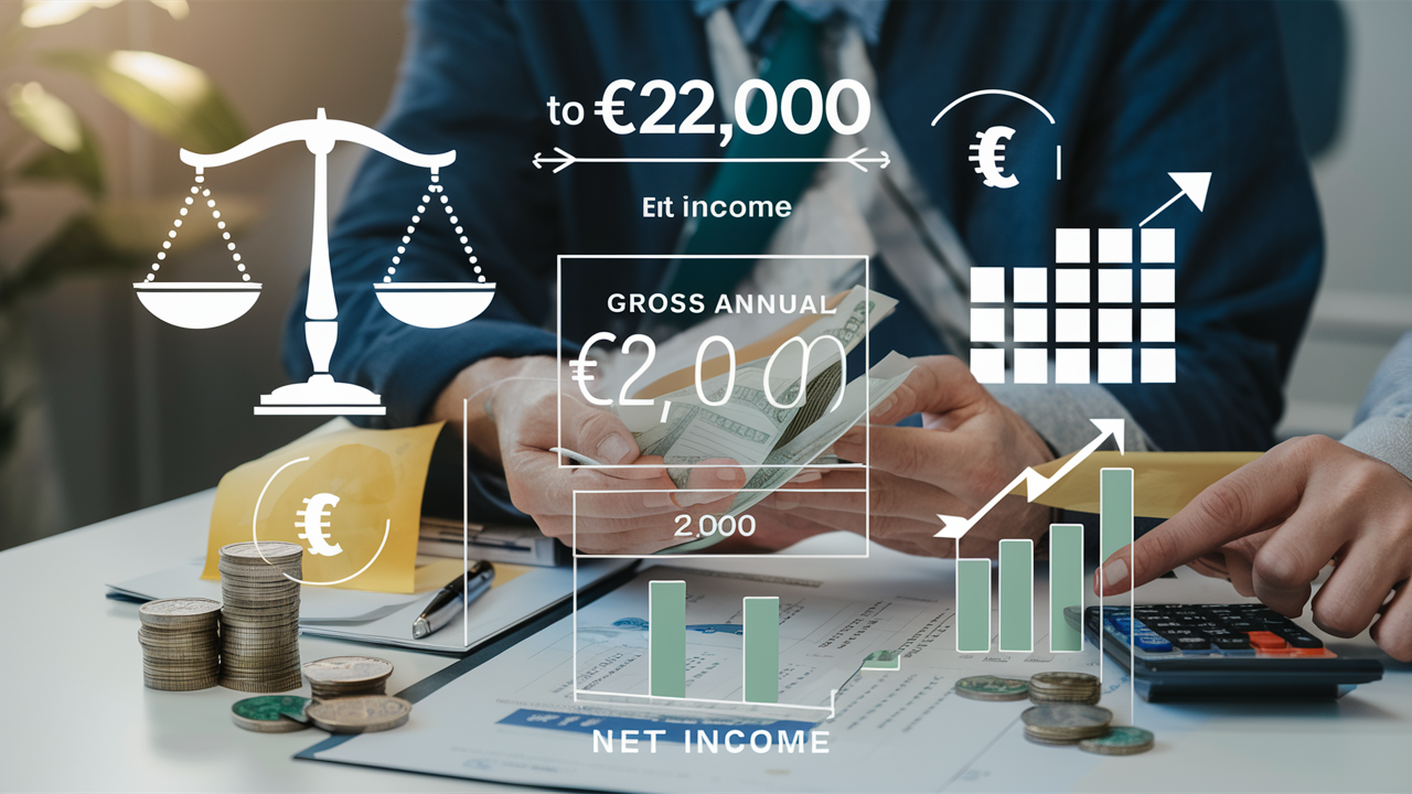 ​Comment convertir un salaire brut annuel de 22 000 € en net ?​