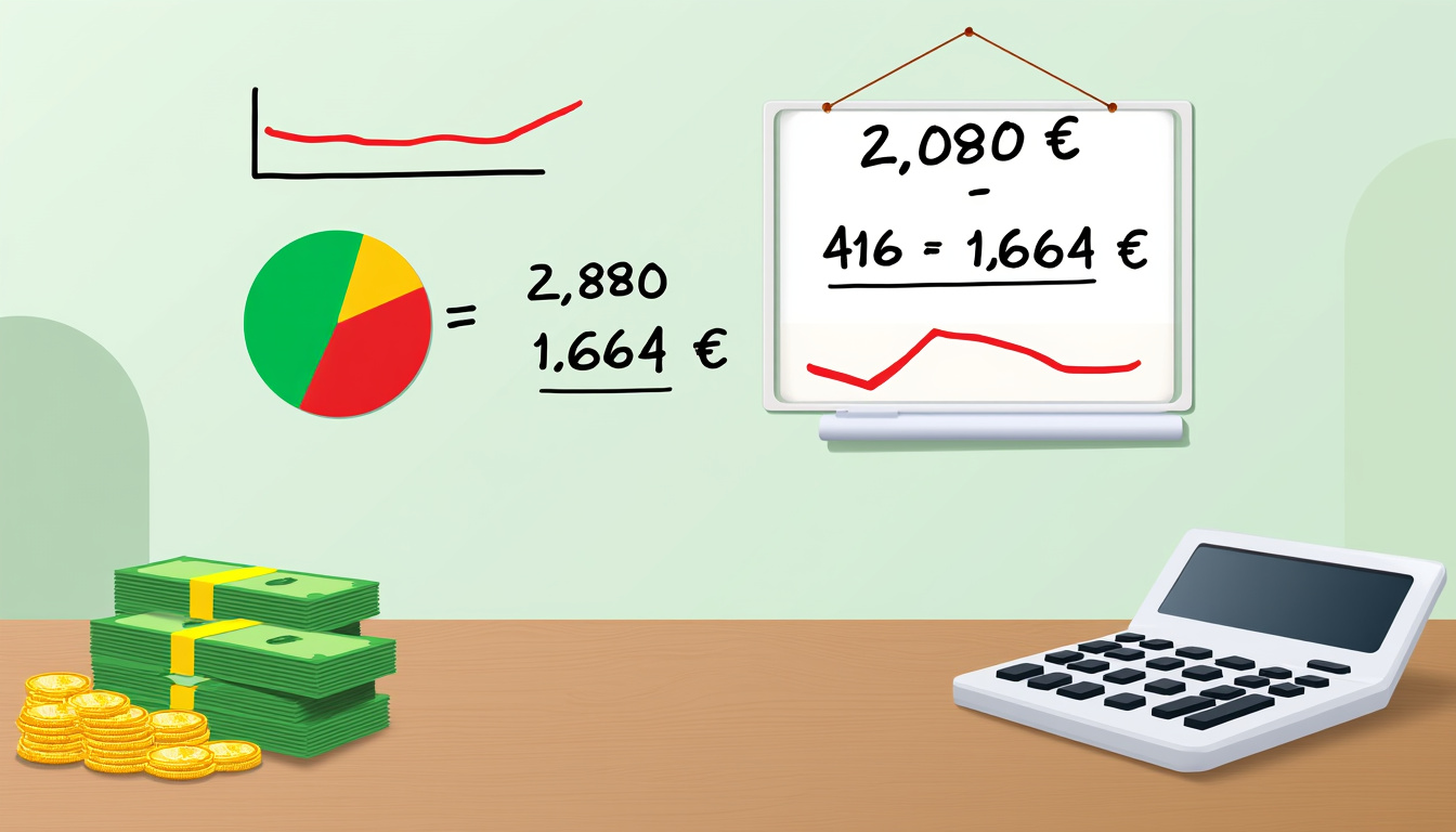 ​Comment convertir un salaire brut mensuel de 2 080 € en net ?​