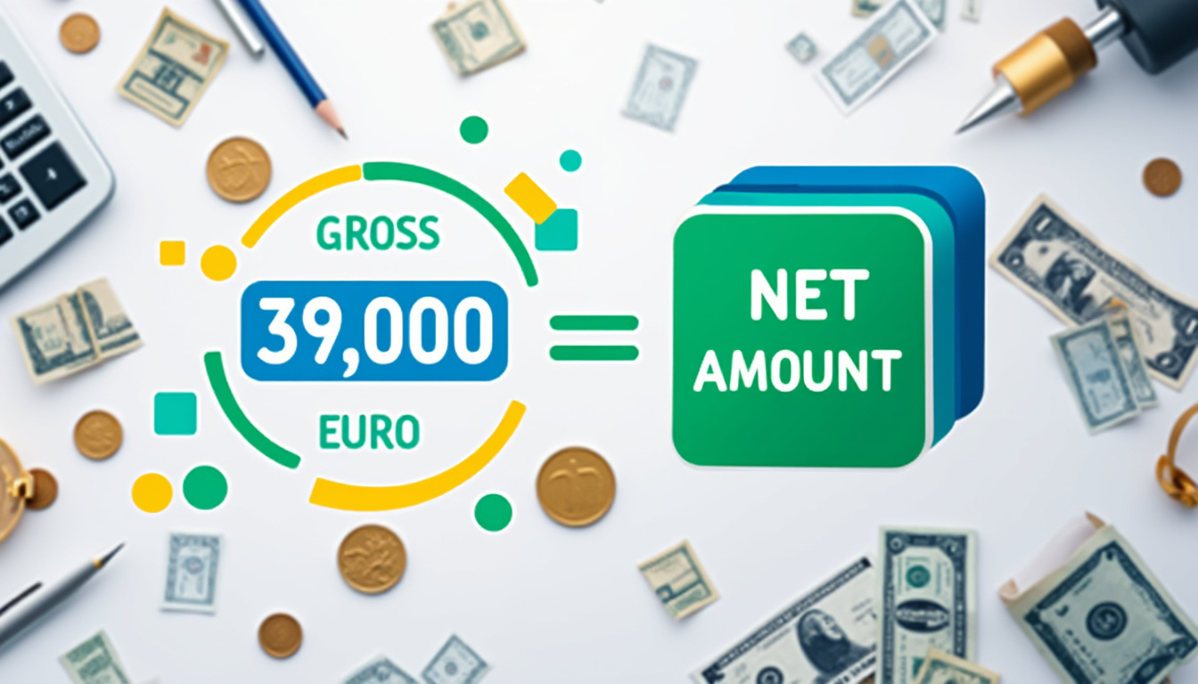​Quelle est la conversion en net d&rsquo;un salaire brut annuel de 39 000 € ?​